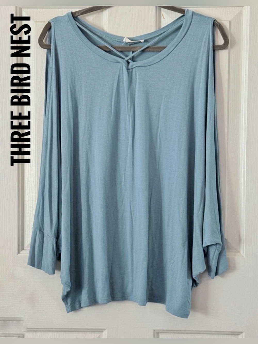 * Three Bird Nest Dusty Blue Tunic Top